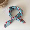 3pcs/set Colorful Printed Headscarf Thin Fabric Flower Square Headband Floral Neck Scarf  Girls
