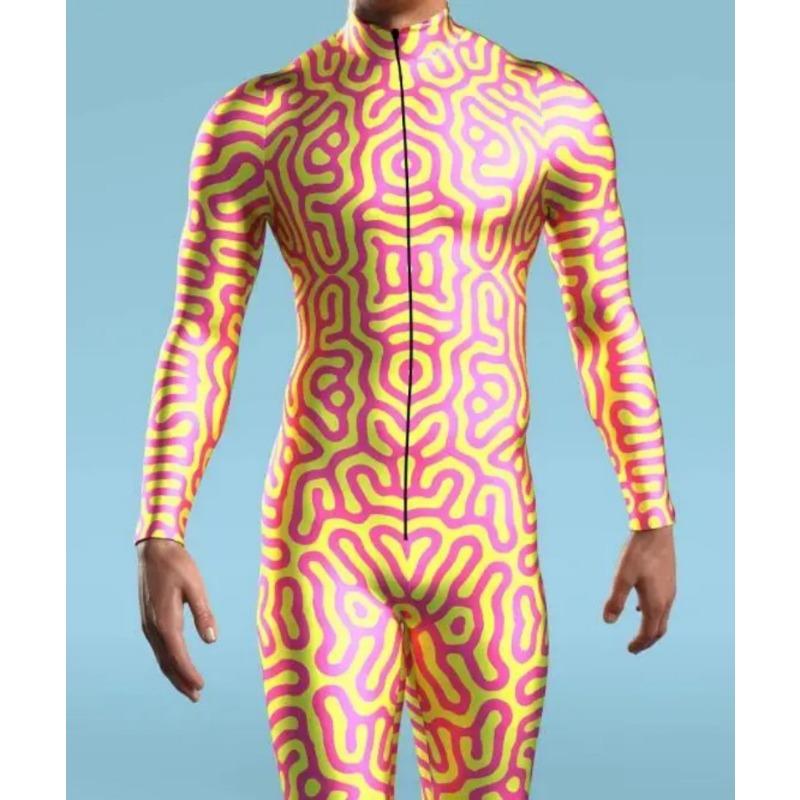 Cool CyberPunk Mechanical Armour Jumpsuit Punk Cosplay Bodysuit Steampunk Costume Halloween Party Shows Men Women Zentai Suit