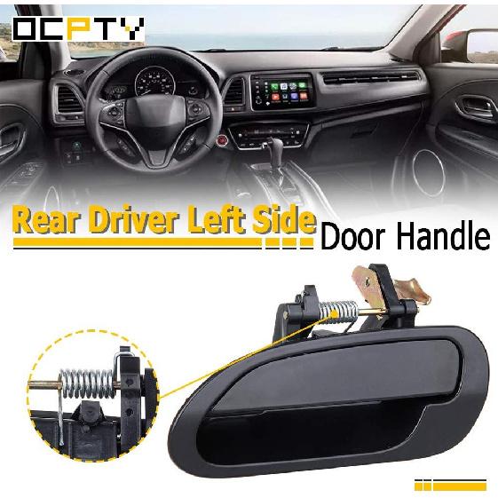OCPTY Door Handle Exterior Rear Driver Left Side Replacement Fit 1998-2002 for Honda for Accord Outside Door Handle Black