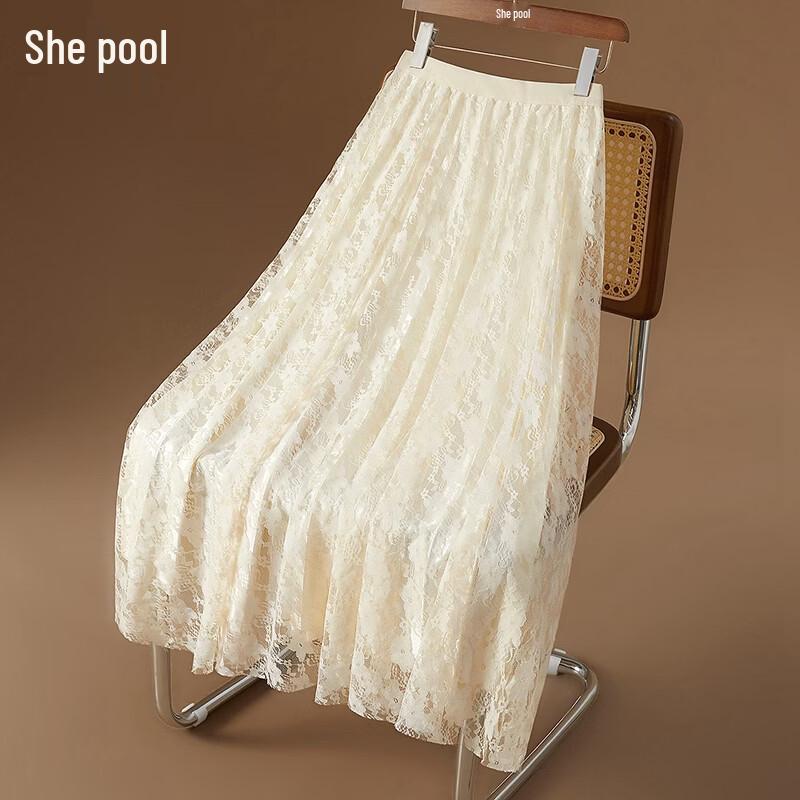 Women s Elegant Layered Mesh Midi Skirt M