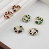 French Enamel Hoop Earrings - Women's Luxury Retro Circle Drip Oil Fashion Jewelry