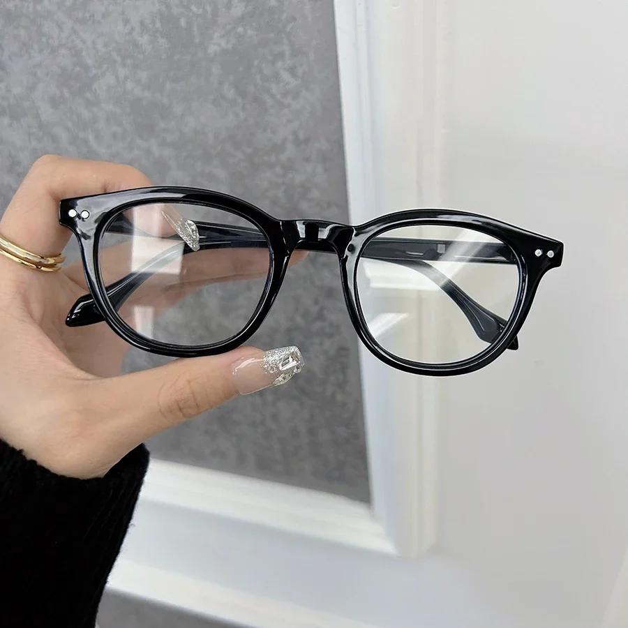 Fashion Vintage Oval Clear Lens Classic Eyeglasses Frame Male Elegant Glasses Men Women Transparent Lens