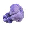 DIY Craft Violet Velvet Needle Holder Wooden Solid Color Pumpkin Shape Pincushion Holder Violet Velvet Cotton Fabric