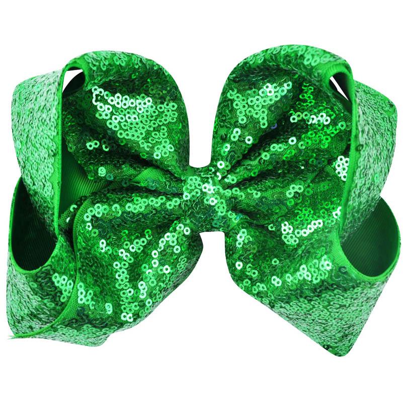 29Colors 8 inch Big Rainbow Large Hair Bow Sequins Ribbon Hairgrips With Alligator Clips Headwear Bowknot Girls Hair Accessories