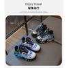 Boys' Fleece-lined Thickened Stylish Sneakers, New Winter Model for Older Children, with Rotating Buckle Casual Shoes