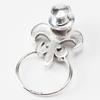 [GORBE] [Golbe] Eyeglass Holder (LilyFleur-de-lis emblem) Made in Italy, Silver