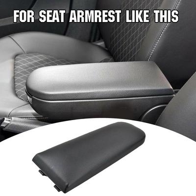 Inner Armrest Cover Black PU Leather ABS Plastic 1999-2005 Replacement