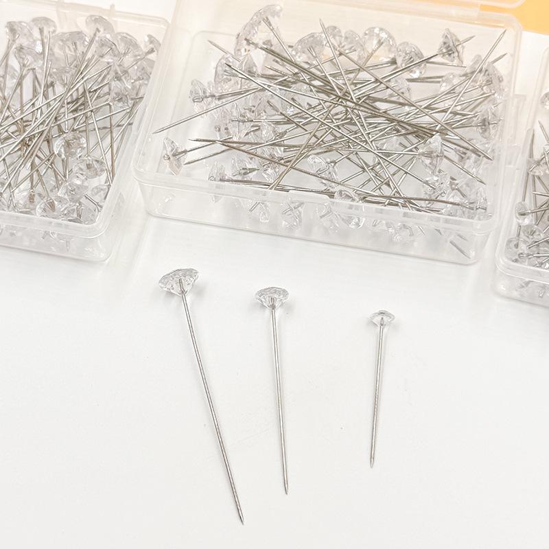 Diamantförmige durchsichtige Stecknadeln für DIY, Nähen und Quilten