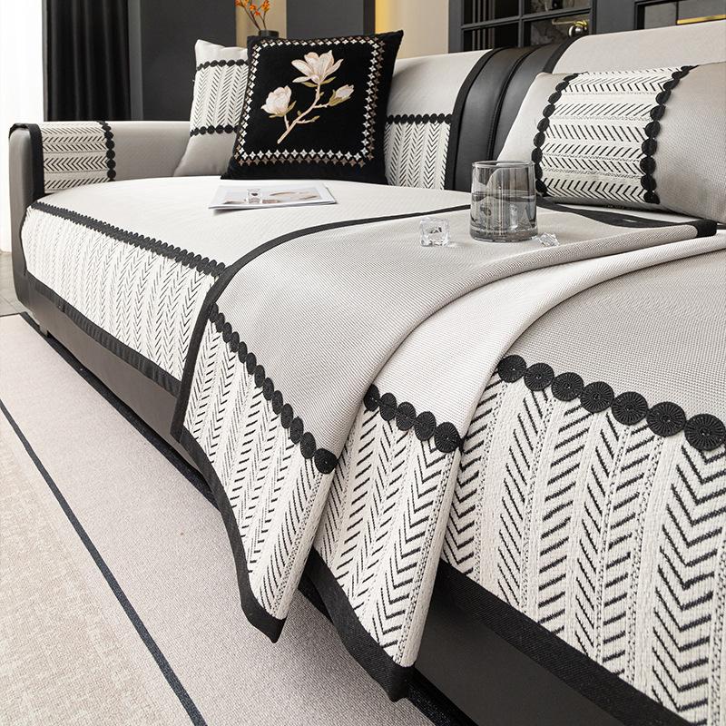 Cool Sofa Cushion, Summer Sofa Cushion, One-Piece Seat Cushion  New Simple And Advanced Feeling Cover Cloth