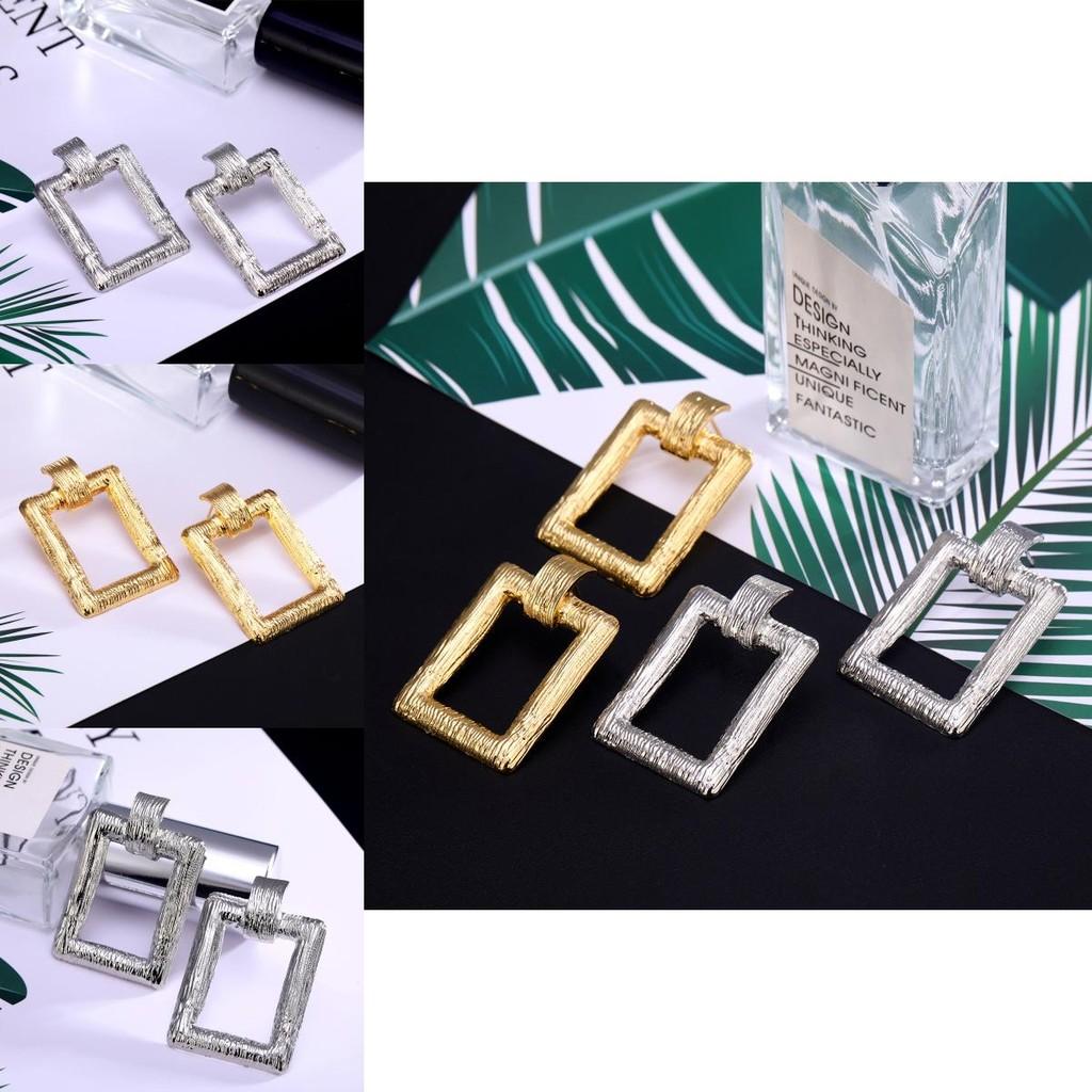 Elegant Geometric Alloy Earrings For Women Fashionable Street Style Jewelry