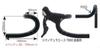 DIXNA Cross Bandy 26 Bar Clamp Drop Handle Soft V23P032 Soft Black Diameter 26.0mm Color/Size BK/S