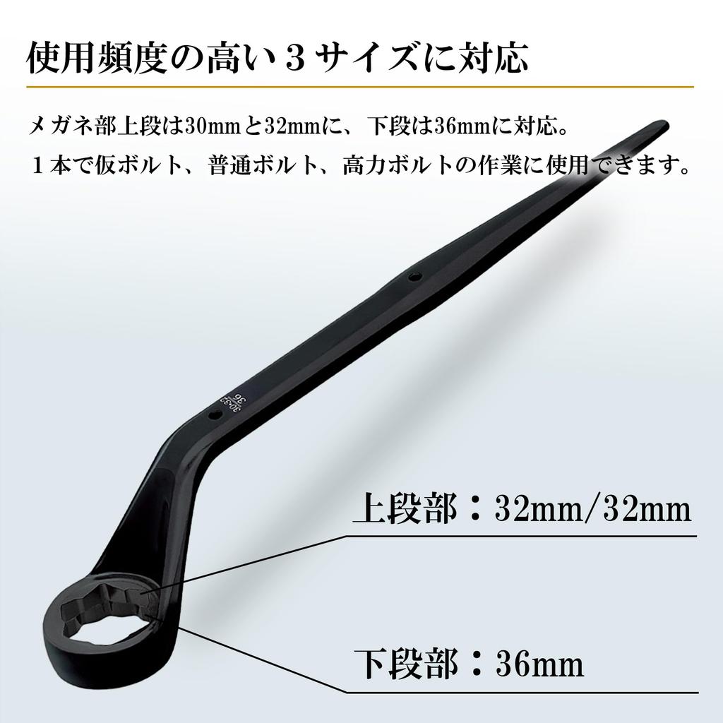 Wrench x 36 Black MW-303236BK Open-End 30/32