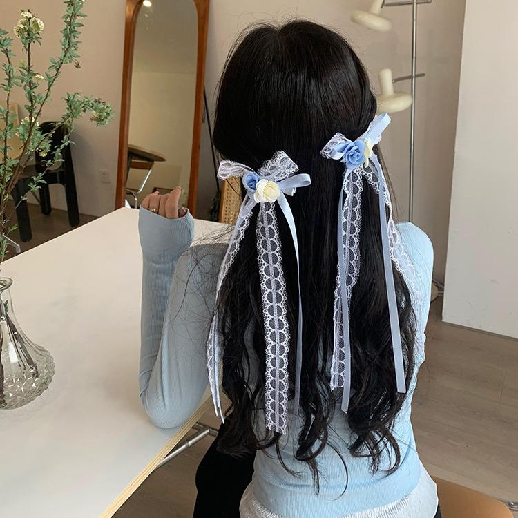 Cute Ribbon Bow Hair Clip Pigtail Braid Hairpin - Japanese & Korean Style Hair Accessories for Girls