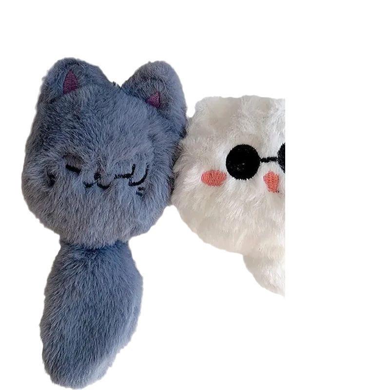 Anime JK Gojo Satoru Plush Keychain Cosplay White Cat Cosplay Gojo Pendants Backpack Key Ring Halloween Party Decoration