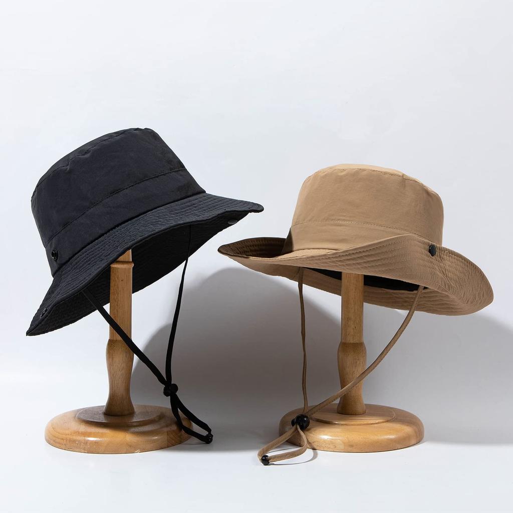 Croogo Safari Hat with Breathable and UV Perfect as a it features a wide sun lightweight windproof and a chin design for and mountain Men's Mesh,