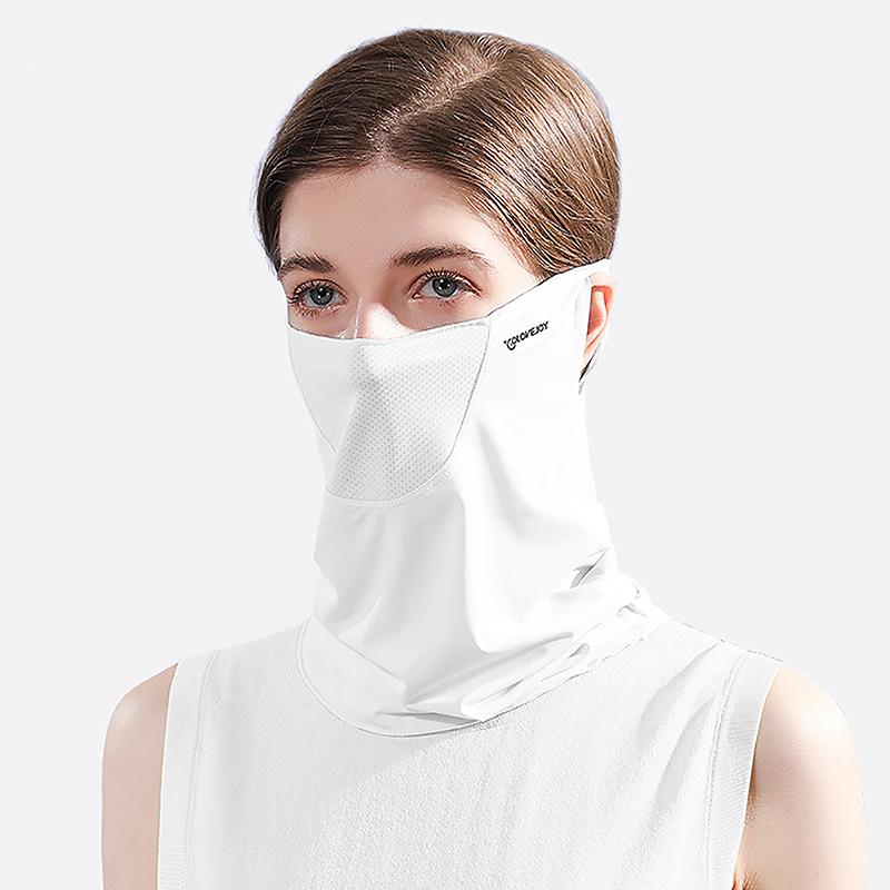 Ice Silk Sunscreen Mask Women Summer Anti-Uv Quick-Drying Face Cover Scarf Breathable Lady Neck Protection Hanging Ear Headband
