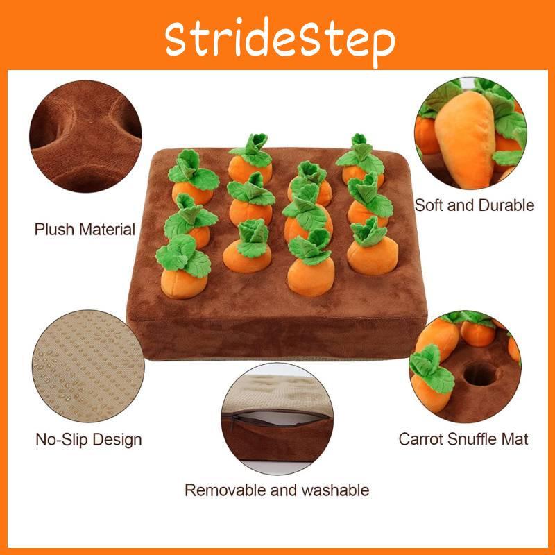 Carrot And Vegetable Garden Interactive Dog Plush Toys For Pet Stress Relief