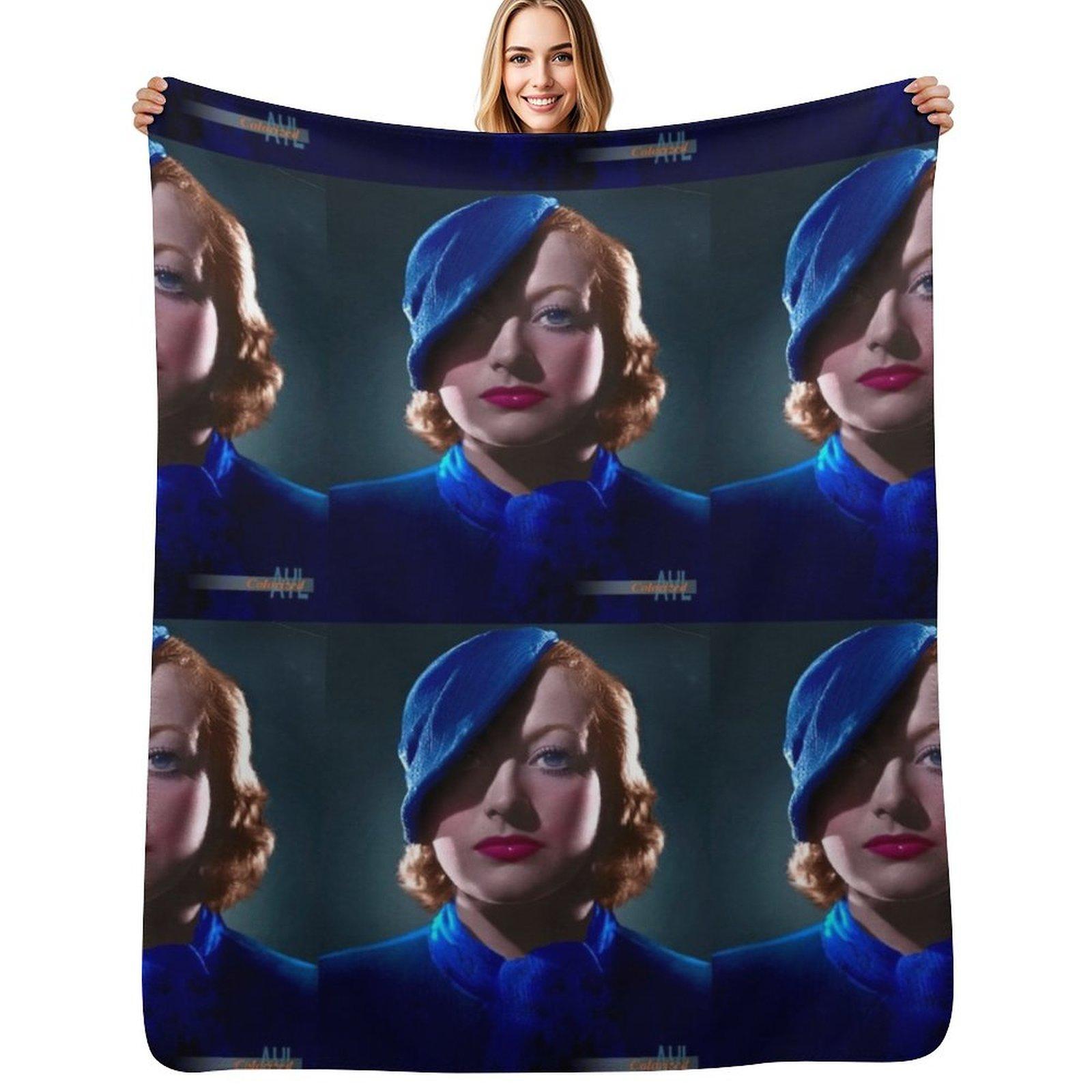 Joan Crawford, 1933 Throw Blanket Ultra Plush Cozy Blanket for Napping Sleeping Size: 75*100cm, Weight: 230 GSM
