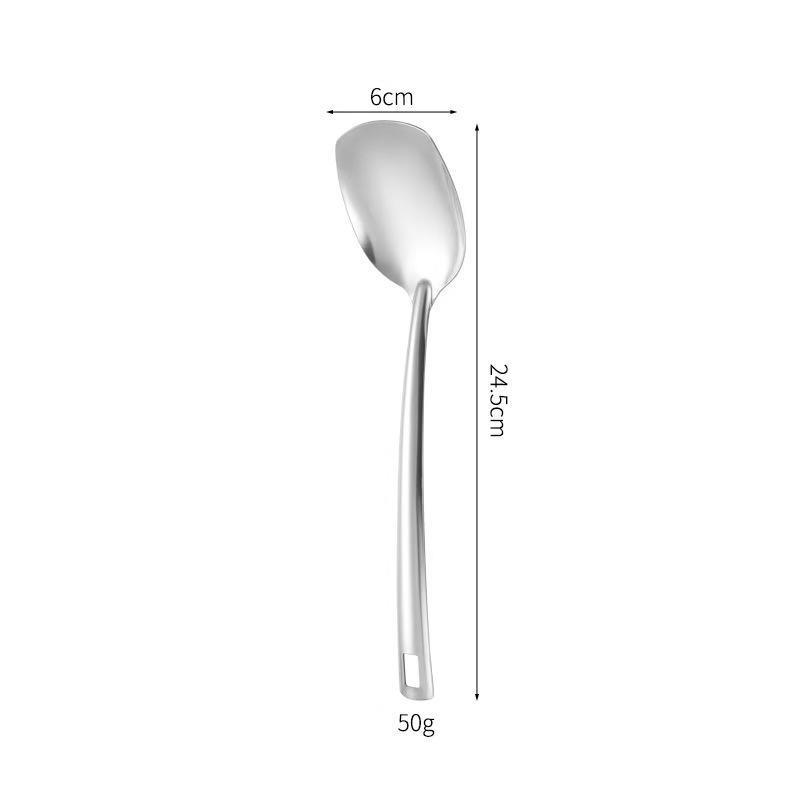 Stainless Steel Kitchen Utensil Set: Spatula, Soup Ladle, Slotted, Serving, Portion Spoons & Frying Pan Tools.