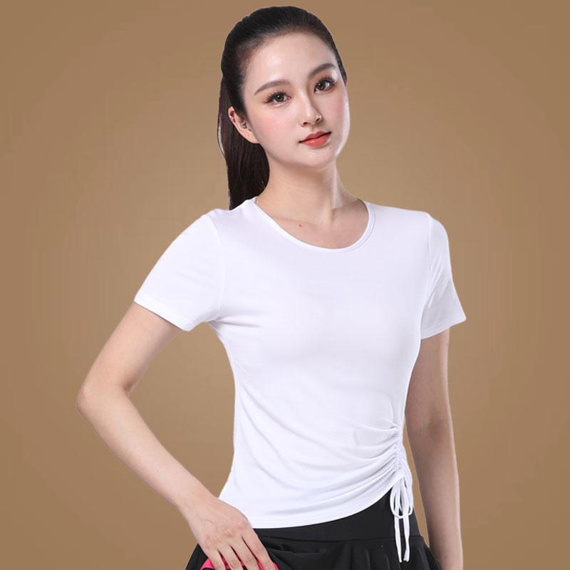 Women's Modal Square Dance Top: Summer Practice & Performance T-Shirt for Middle-Aged & Elderly