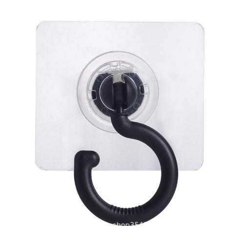 Strong Adhesive Wall Hooks Transparent No Drilling Heavy Duty Hooks for Kitchen Bathroom 3 Pack Removable Sticky Hooks