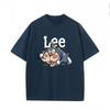 Heavy Trendy Brand Short-sleeved T-shirt Men's Doraemon Summer Loose Casual Trend Anime Clothes  T Shirts  Men Clothing