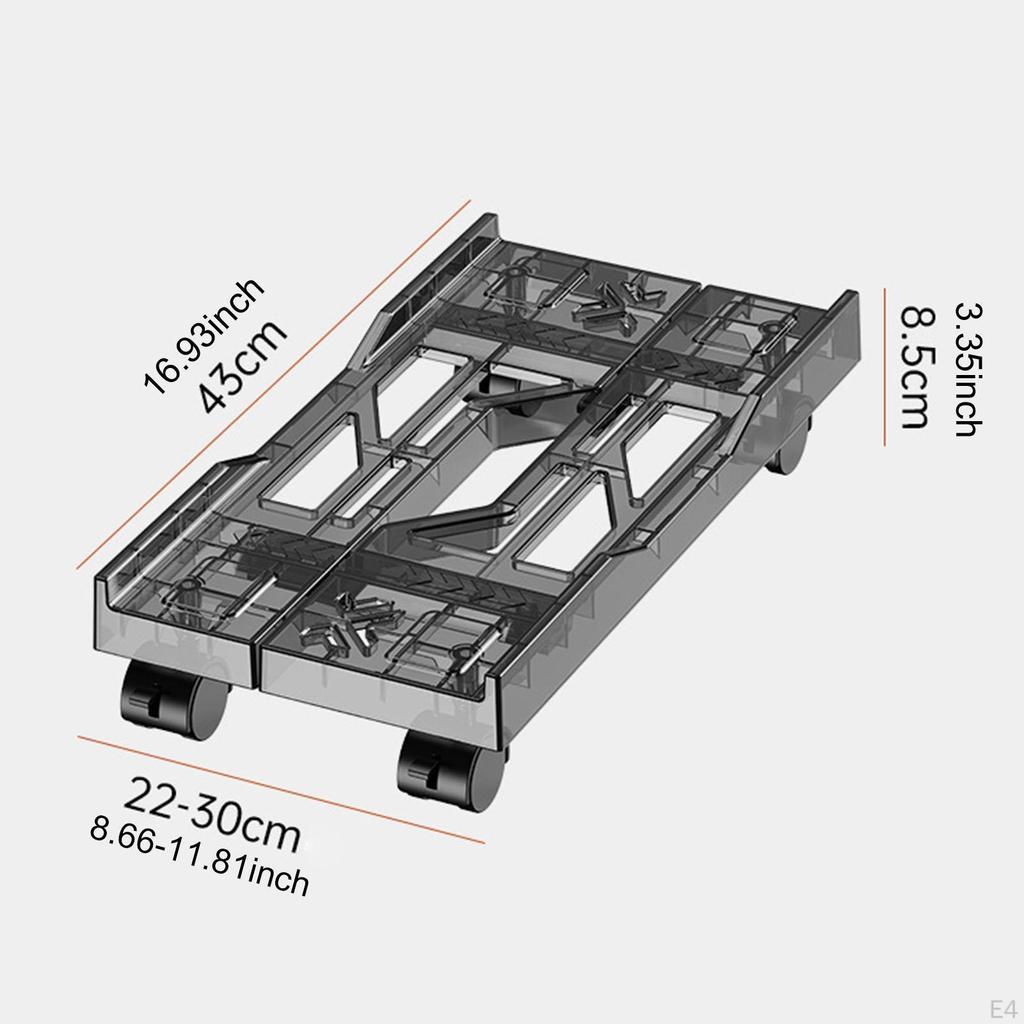 Desktop CPU Rolling Stand Computer Cart Hollow Design Practical Mainframe Bracket