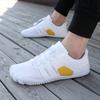 Fashion Wide Toe Barefoot Shoes for Unisex Artificial Leather Outdoor Walking Sneakers Zero Drop Minimalist Elastic Anti Slip Wear-resis