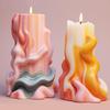 Irregulars Geometric Shape Candle Molds Wavy Cylindrical Silicones Mould Ornament Molds Casting Mould Craft Supplies