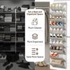 10 Tier Clear Over the Door Shoe Organizer 10 Large Deep Pockets Fit 20