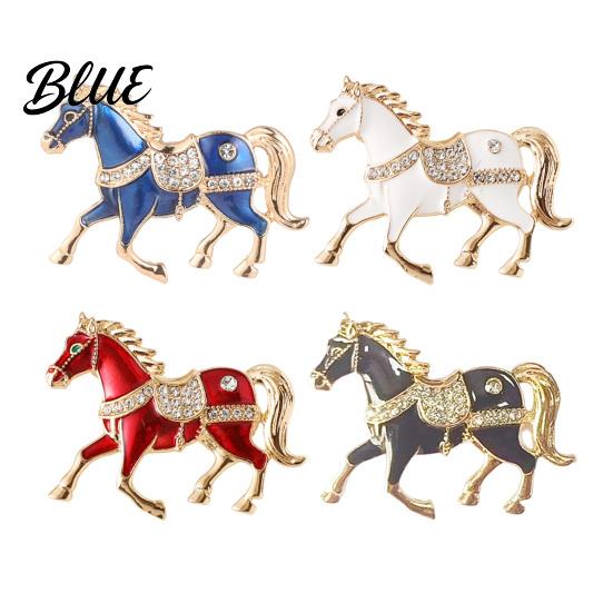 Equestrian Fashion Accessory 1/4Pcs Horse Brooch Alloy Enamel Pin