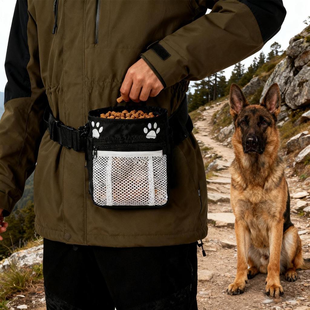 Leckerchentasche Wasserdichte Bauchtasche Mit Kotbeutelspender Welpen-Leckerchentasche Hundetrainingstasche Für Snacks Belohnungen Futter Spielzeug Haustier Reise