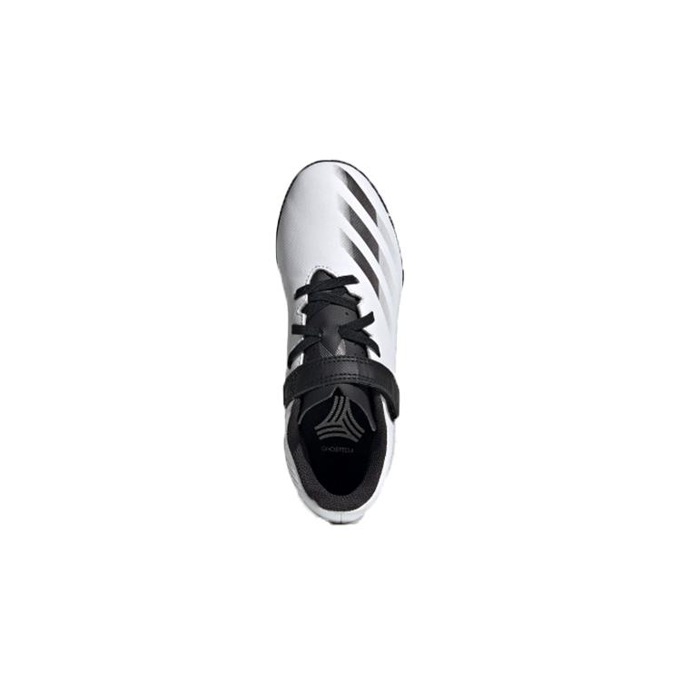 Adidas X Ghosted .4 H&L TF Comfortable Lace-Up Fashionable Versatile Breathable Low-Top Soccer Shoes Kids Soccer Shoes White Black Gray FW9573