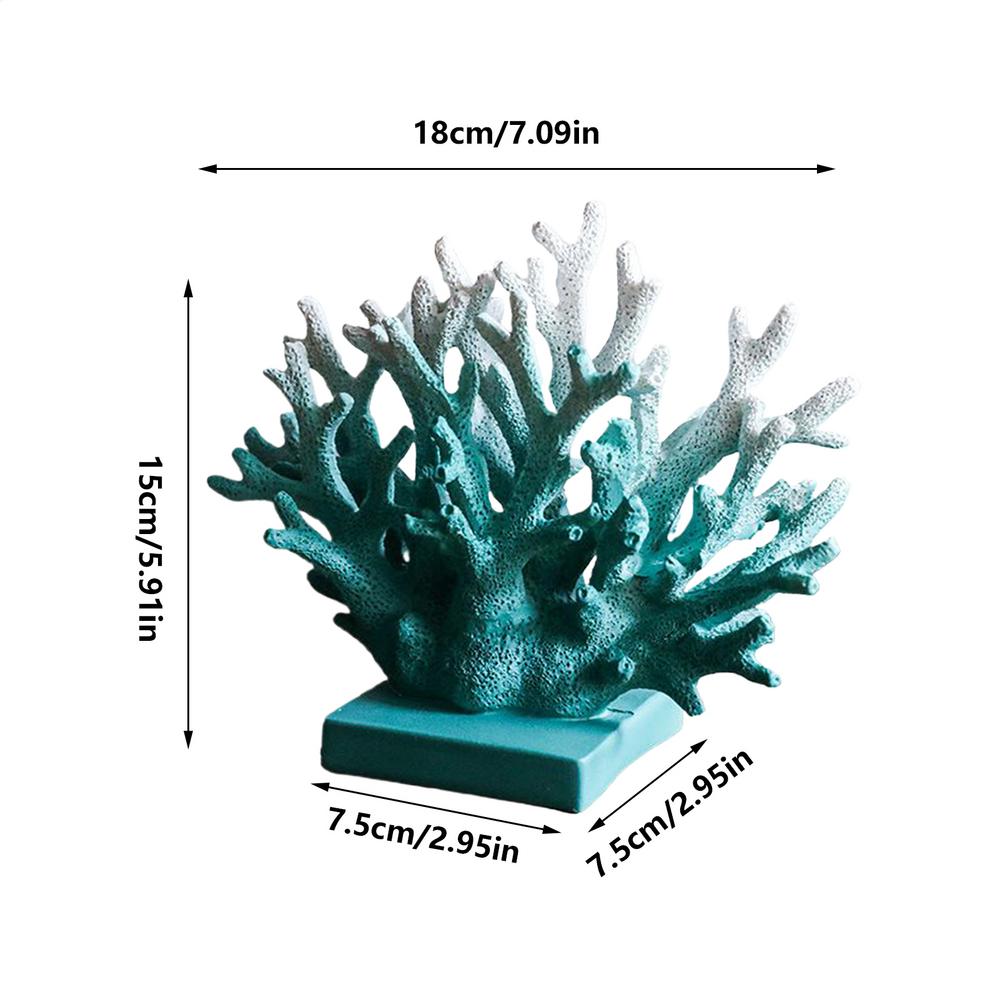 Harz Korallenstatue Harz Faux Koralle Realistische Dekorative Skulptur Künstliche Statue Nautisches Ornament Für Wohnzimmer Eingang