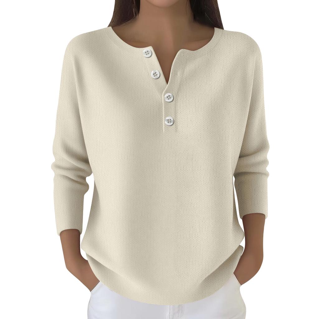 Women's Fashion Long Sleeve Christmas Snowflake Print Top Elegant Casual Top