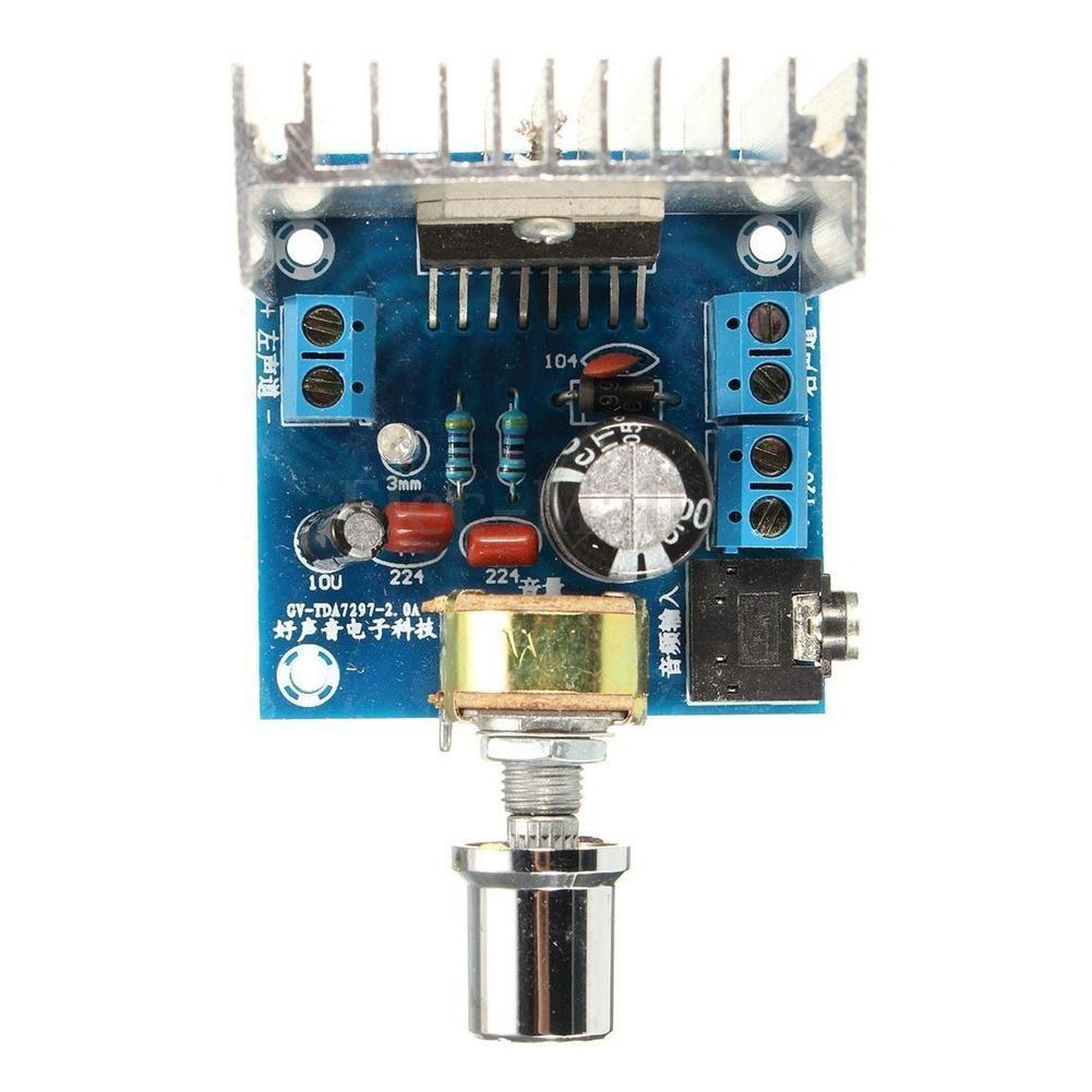 12V TDA7297 Stereo Audio Motorcycle Power Amplifier Board Digital Stereo Audio Amplifier Dual Channel AMP Module