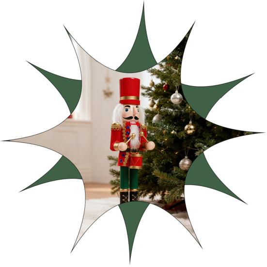 Yousheng Weihnachts-Nussknacker-Ornament Großer Holzsoldaten-Nussknacker Figur für Weihnachtsbaum Haustür Hoteldekoration