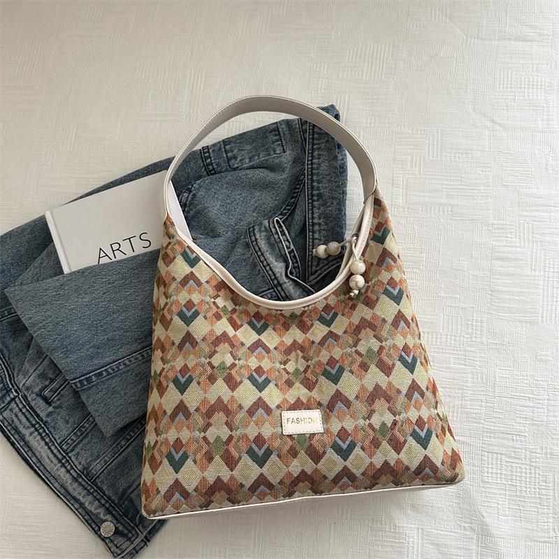 

Сумка Летняя нишевая сумка через подмышку 2024 новая простая модная сумка через плечо повседневная модная сумка-тоут для женщин хаки