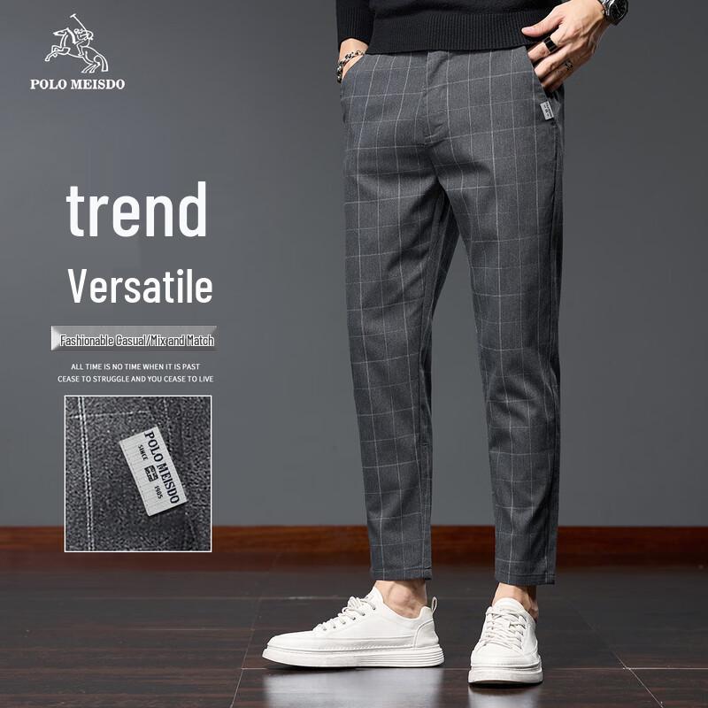 

POLOMEISDO Men s Slim Fit Checkered Casual Pants 38