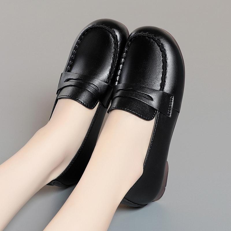 Fashion AIYUQI Women Loafers 2025 Autumn New British Style Women Flat Shoes Genuine Leather Casual  Large Size 41 42 43 Shoes Ladies