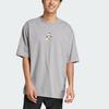 Adidas Panda Goal Graphic Printed Sports Casual Crew Neck Short Sleeve T-Shirt Unisex Tops Heather-Grey JZ3272