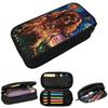 Ruby Dog Cavalier King Charles Spaniel Night Pencil Case for Kids School Pen Box Pencil Bag Stationery Supplies Pen Holder Bag