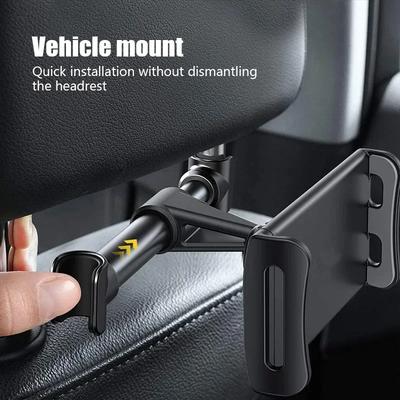 Telescopic Car Rear Pillow Phone Holder Mount Tablet Car Stand Seat Rear Headrest Mounting Bracket for Phone Tablet 4-12.9 Inch