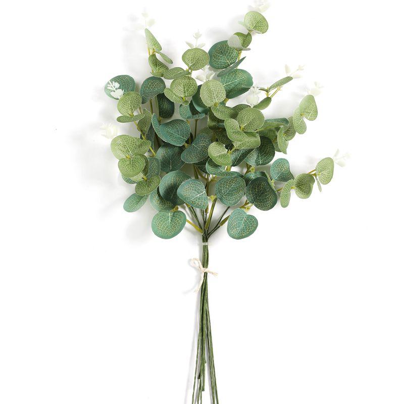 Green Artificial Leaves Plants Bouquet for Home Room Decor Garden Wedding Decoration Bridal Hand Bouquet Ornament DIY Accessory