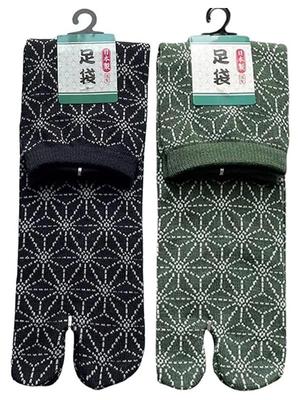 Ponožky Tabi s výberom vzoru s listom konope Japonská bavlna Veľkosti Sada 2 ks M16 Pánske Vyrobené v Japonsku Vzor, Vzor, Zmes, 25-27 cm, (Dostupné farby),