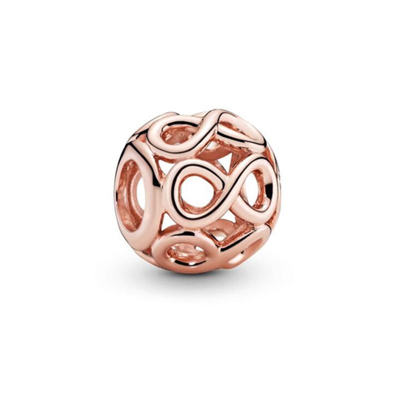New Sparking Rose Gold Plated Clip Charm Beads Fit Original Snake Bracelet Necklace Beads For Diy Jewelry Women Jewellery Gift