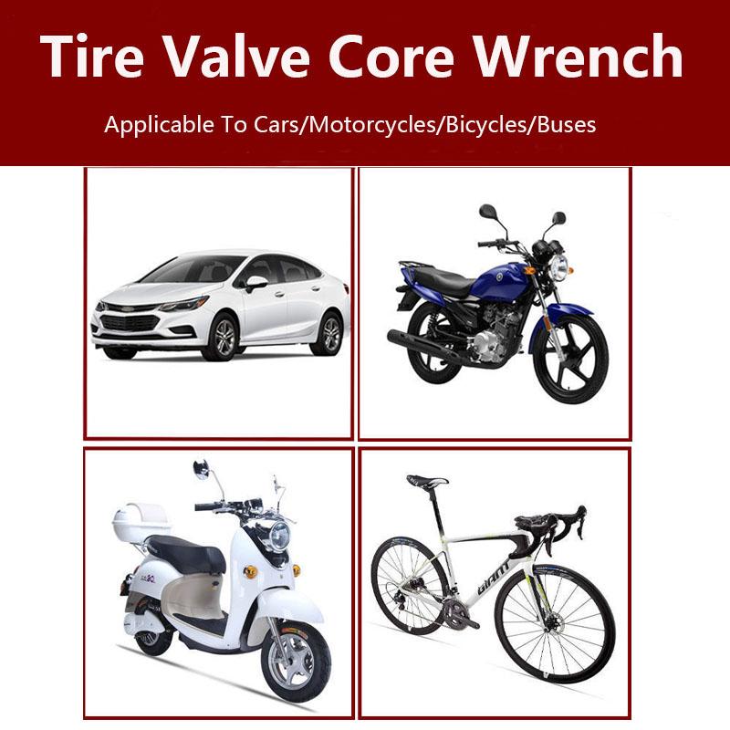 Portable Tire Valve Core Remover Installer Tool Removal Tool Car Bike Bicycle Motorcycle Tire Repair Tools Wrench Screwdriver