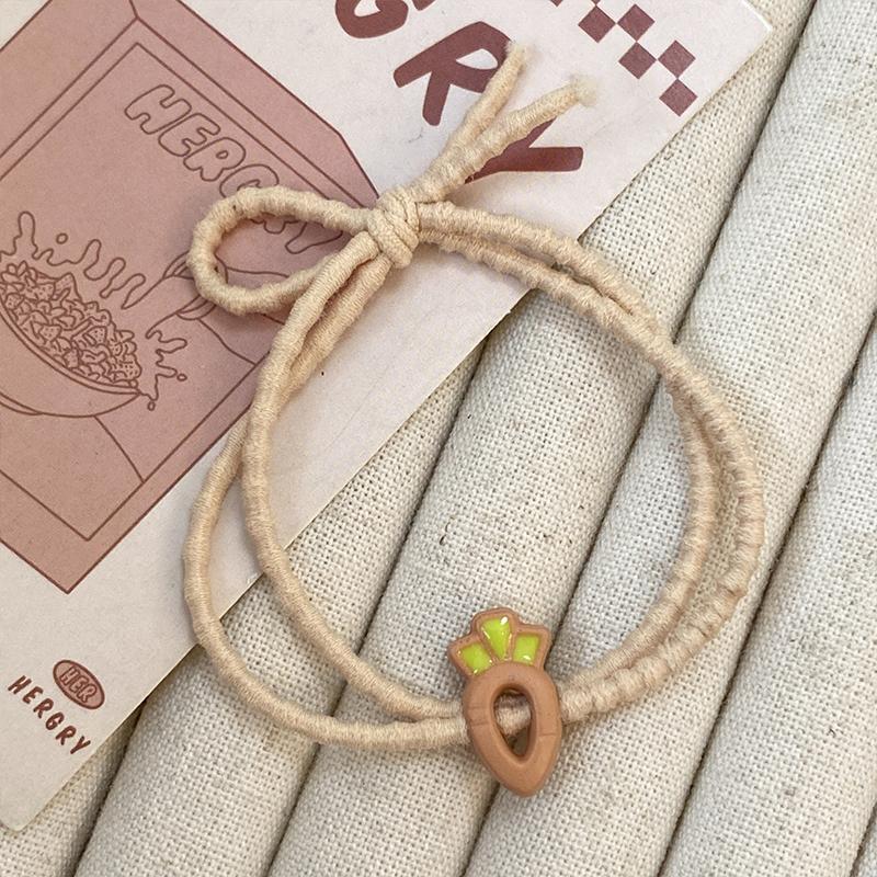 8pcs Women Hair Rope Bracelet Dual Use Small Rubber Band Headband Ponytail Headband Japanese Style Fresh Fruit Headband