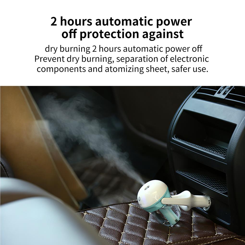 Luftbefeuchter 12V Sicher Kompakter Luftreiniger Aroma-Sprühgerät Ätherisches Öl Diffusor Kaltnebel-Erzeuger Auto-Vernebler Lila