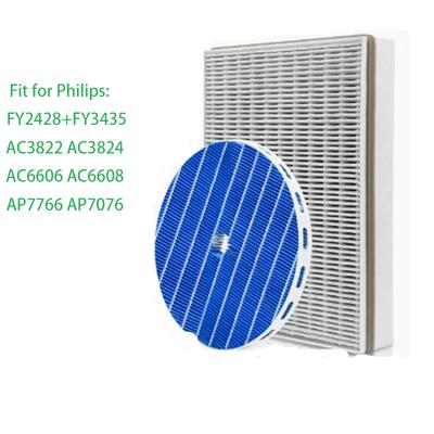 FY2428+FY3435 Replacement For Carbon Cloth Filter FY6177 For Philips Air Purifier AC6606 AC6608 AP7766 AP7076 360*275*60MM